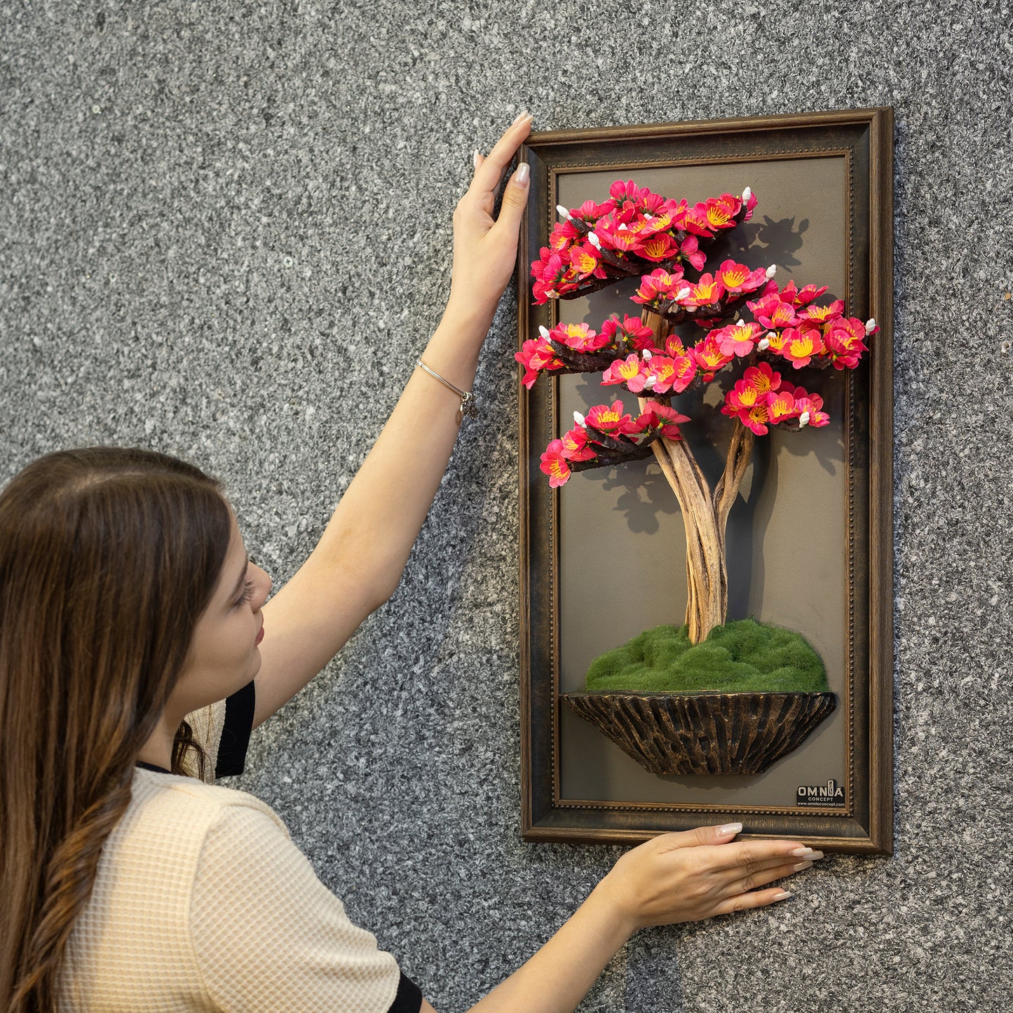 Bonsai Tree Tableau - 2-1 - Tree Portrait, Tree Wall Art, Tree Wall Decor, Wallboard, Home Decoration, Handmade
