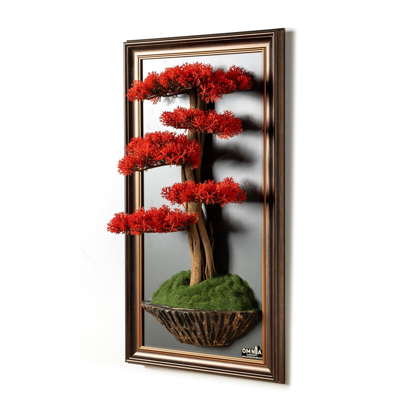 Bonsai Tree Tableau - 6-1 - Tree Portrait, Tree Wall Art, Tree Wall Decor, Wallboard, Home Decoration, Handmade