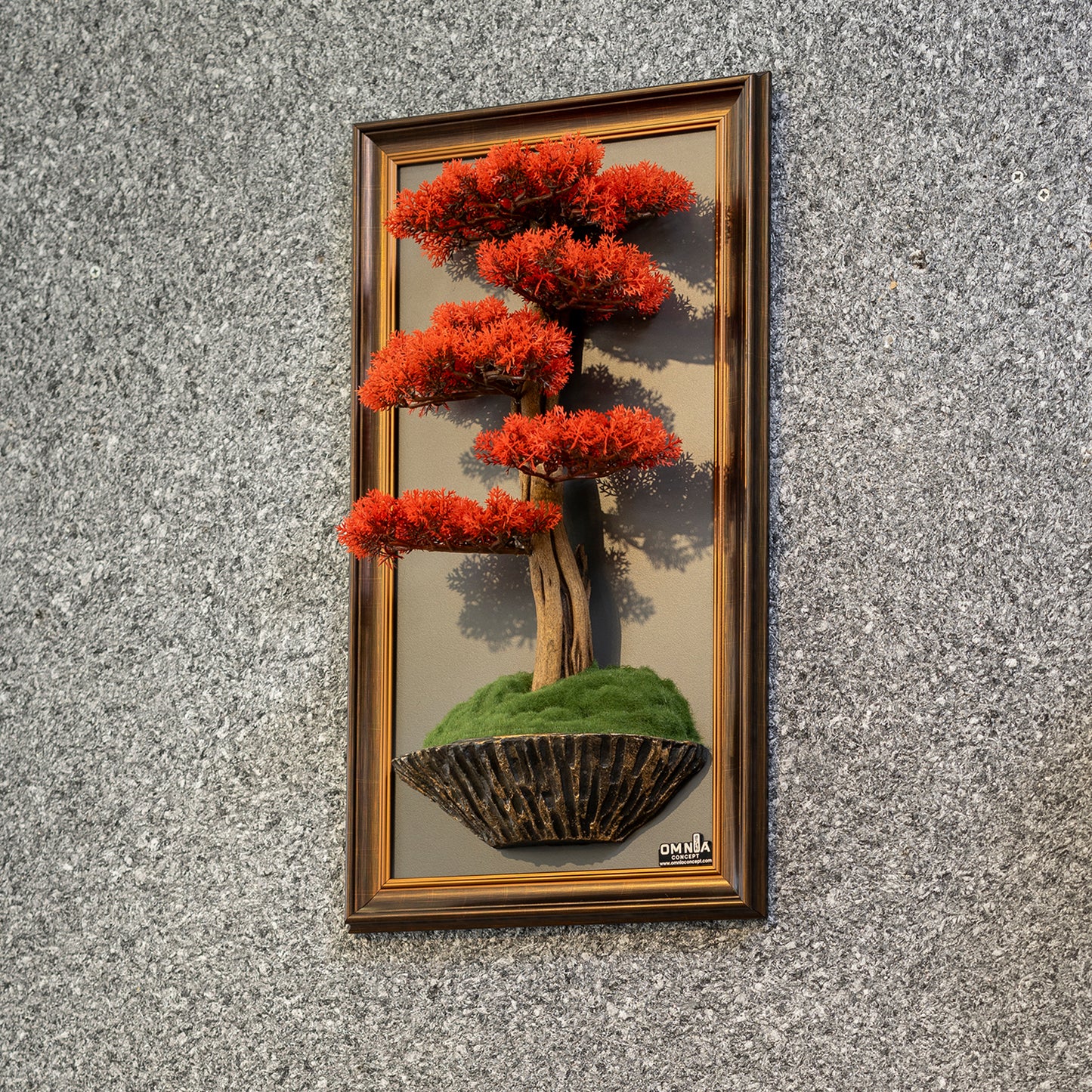 Bonsai Tree Tableau - 6-1 - Tree Portrait, Tree Wall Art, Tree Wall Decor, Wallboard, Home Decoration, Handmade