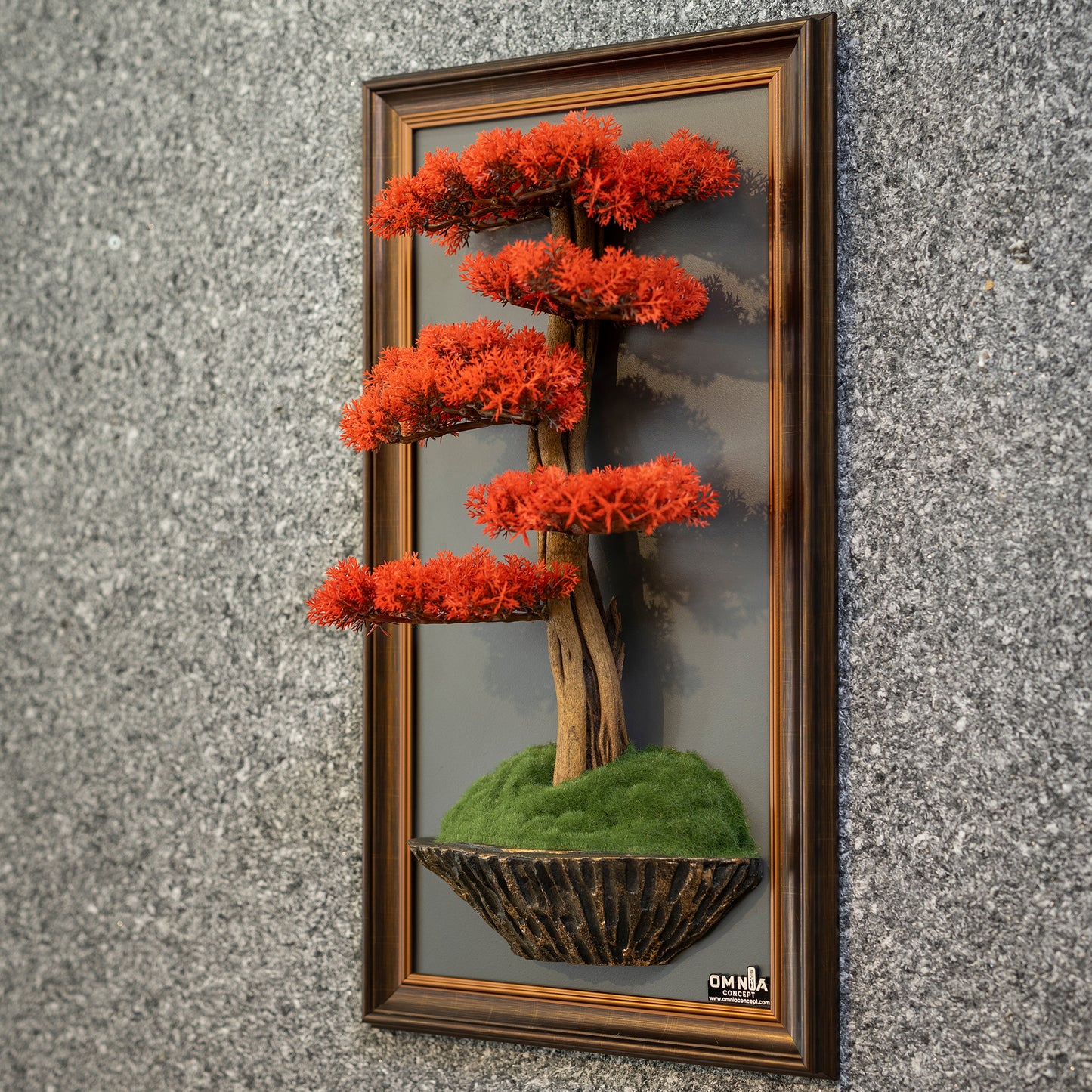 Bonsai Tree Tableau - 6-1 - Tree Portrait, Tree Wall Art, Tree Wall Decor, Wallboard, Home Decoration, Handmade