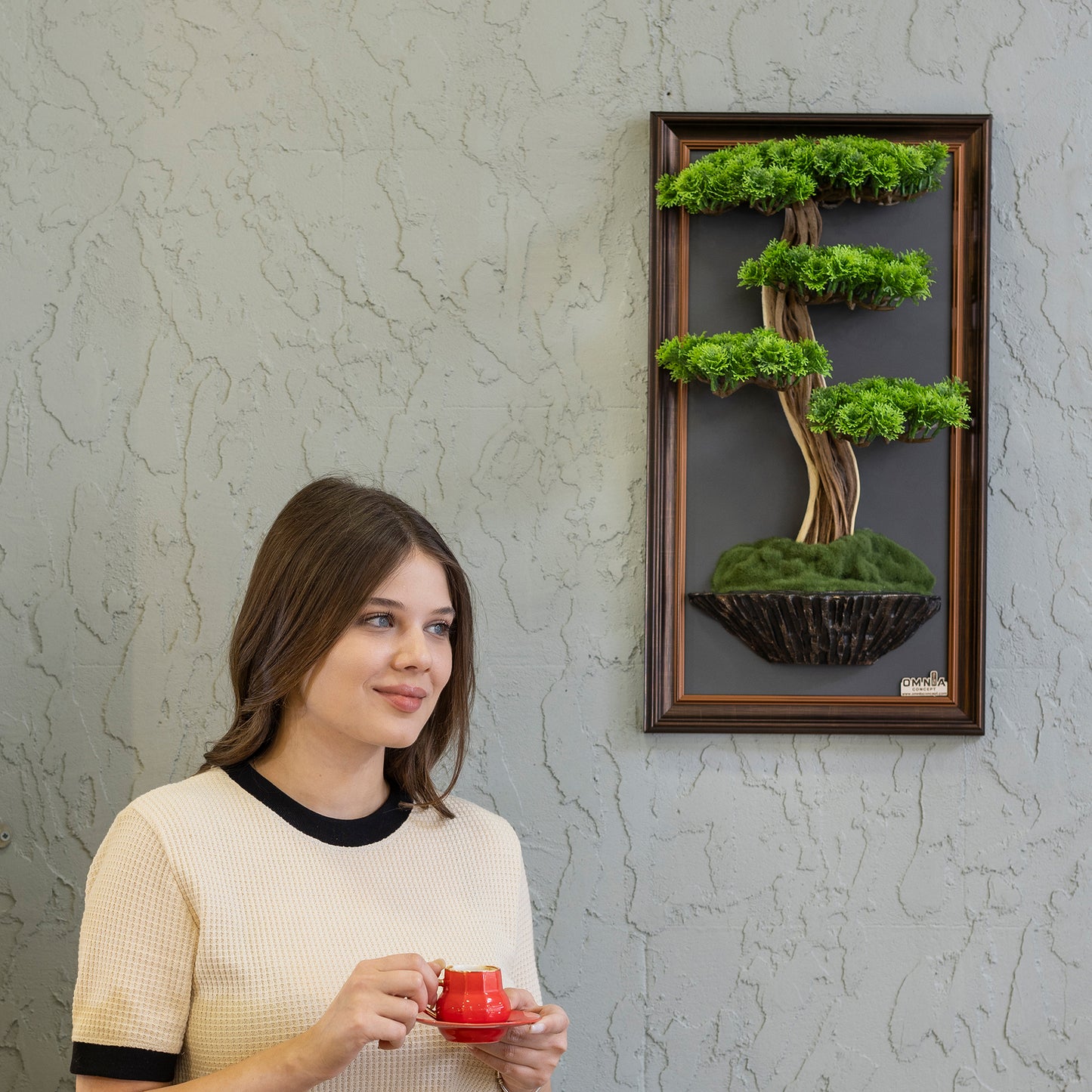 Bonsai Tree Tableau - 7 - Tree Portrait, Tree Wall Art, Tree Wall Decor, Wallboard, Home Decoration, Handmade