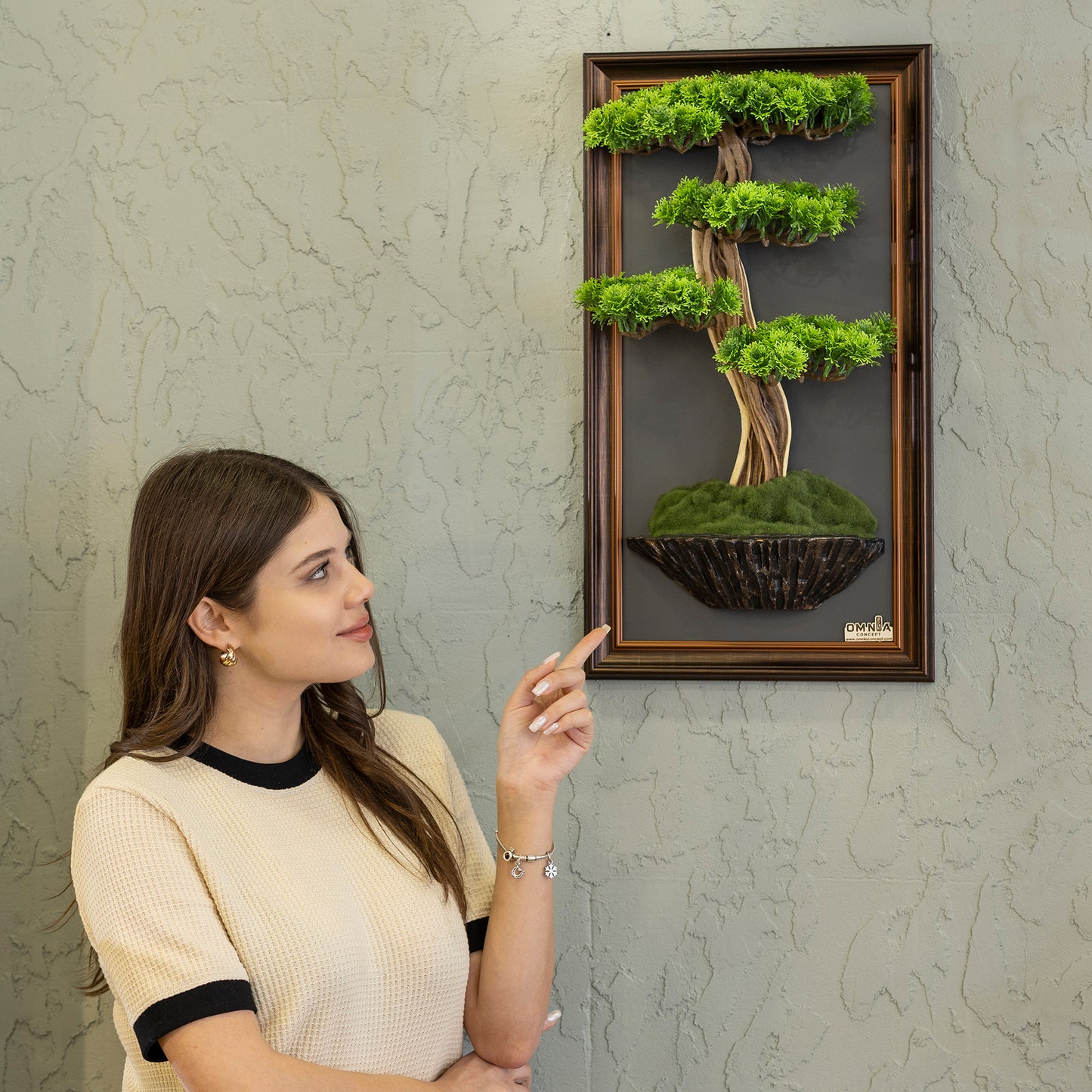 Bonsai Tree Tableau - 7 - Tree Portrait, Tree Wall Art, Tree Wall Decor, Wallboard, Home Decoration, Handmade