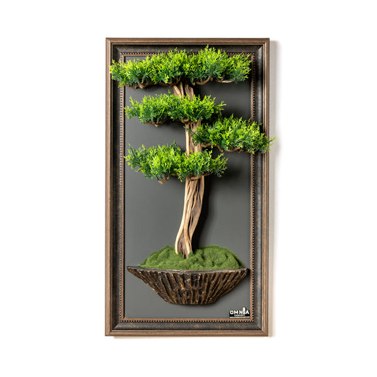 Bonsai Tree Tableau - 1 - Tree Portrait, Tree Wall Art, Tree Wall Decor, Wallboard, Home Decoration, Handmade