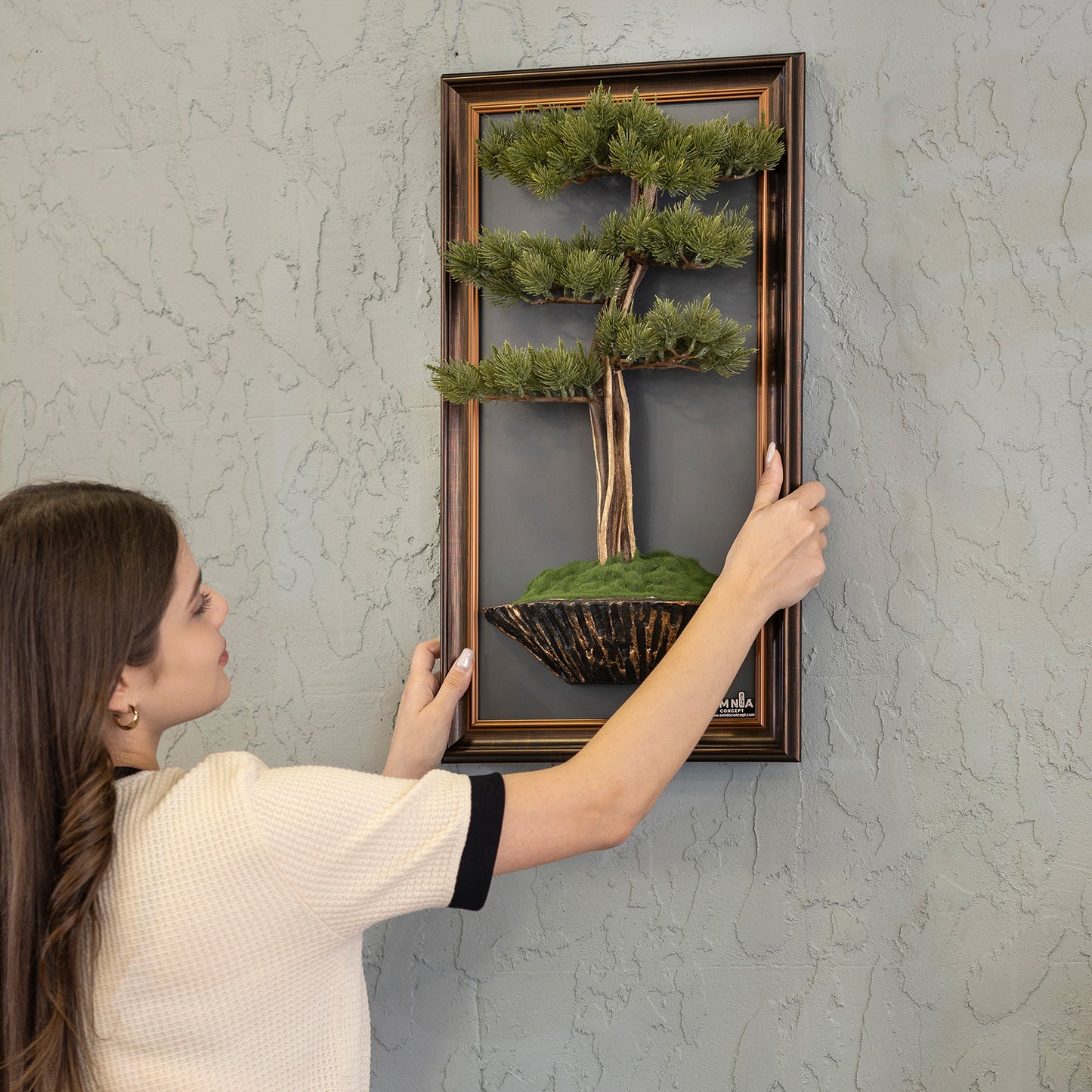 Bonsai Tree Tableau - 4 - Tree Portrait, Tree Wall Art, Tree Wall Decor, Wallboard, Home Decoration, Handmade