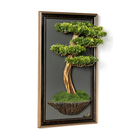 Bonsai Tree Tableau - 5 - Tree Portrait, Tree Wall Art, Tree Wall Decor, Wallboard, Home Decoration, Handmade