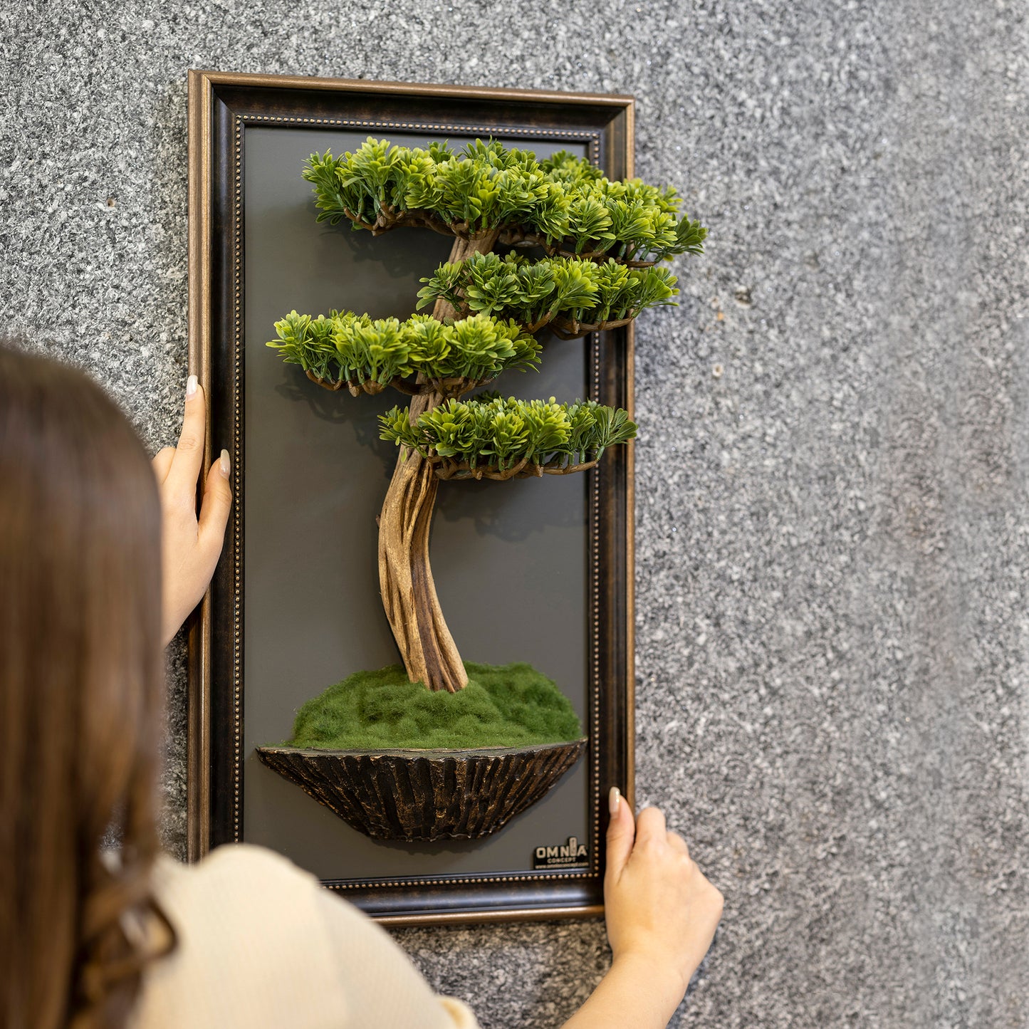 Bonsai Tree Tableau - 5 - Tree Portrait, Tree Wall Art, Tree Wall Decor, Wallboard, Home Decoration, Handmade