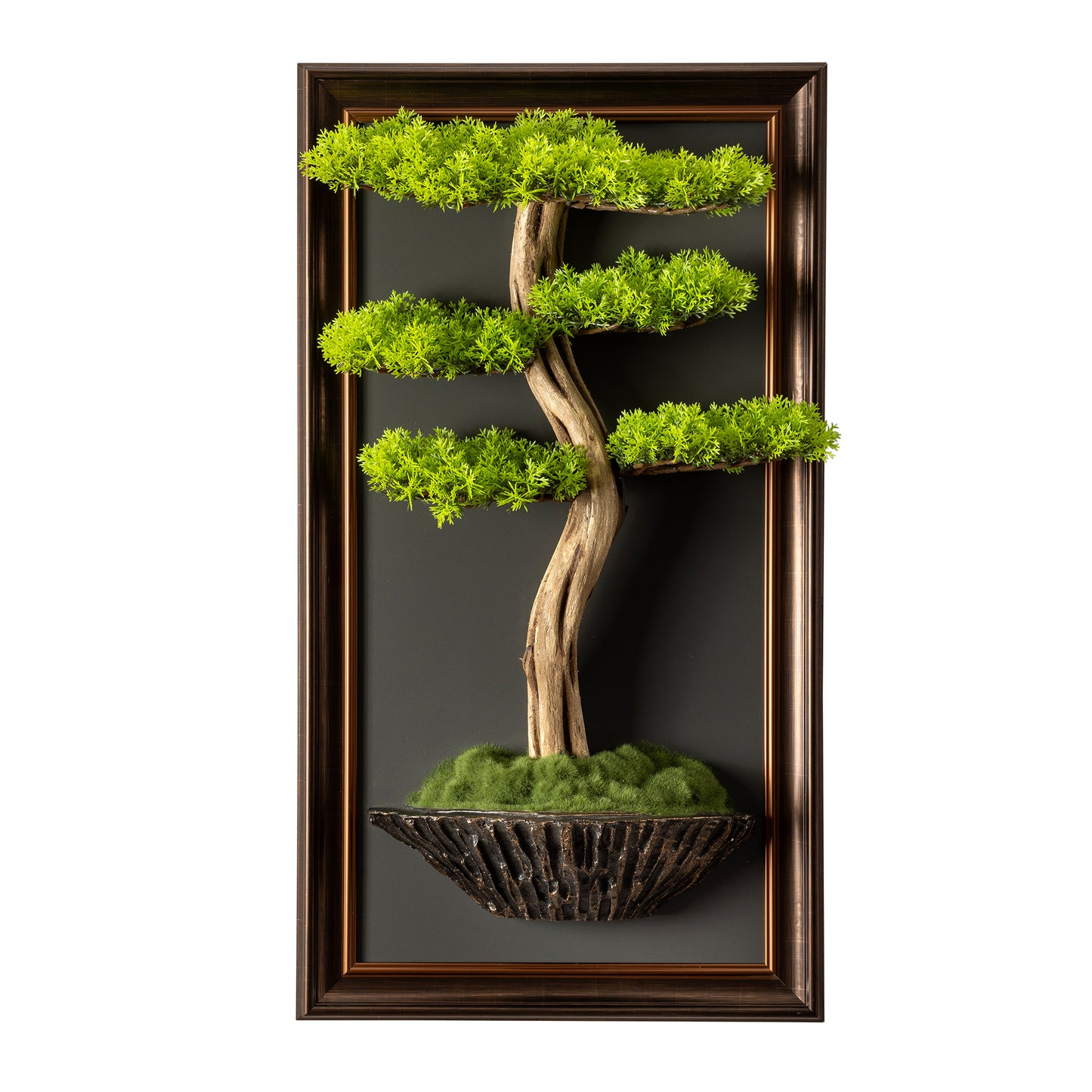 Bonsai Tree Tableau - 6 - Tree Portrait, Tree Wall Art, Tree Wall Decor, Wallboard, Home Decoration, Handmade