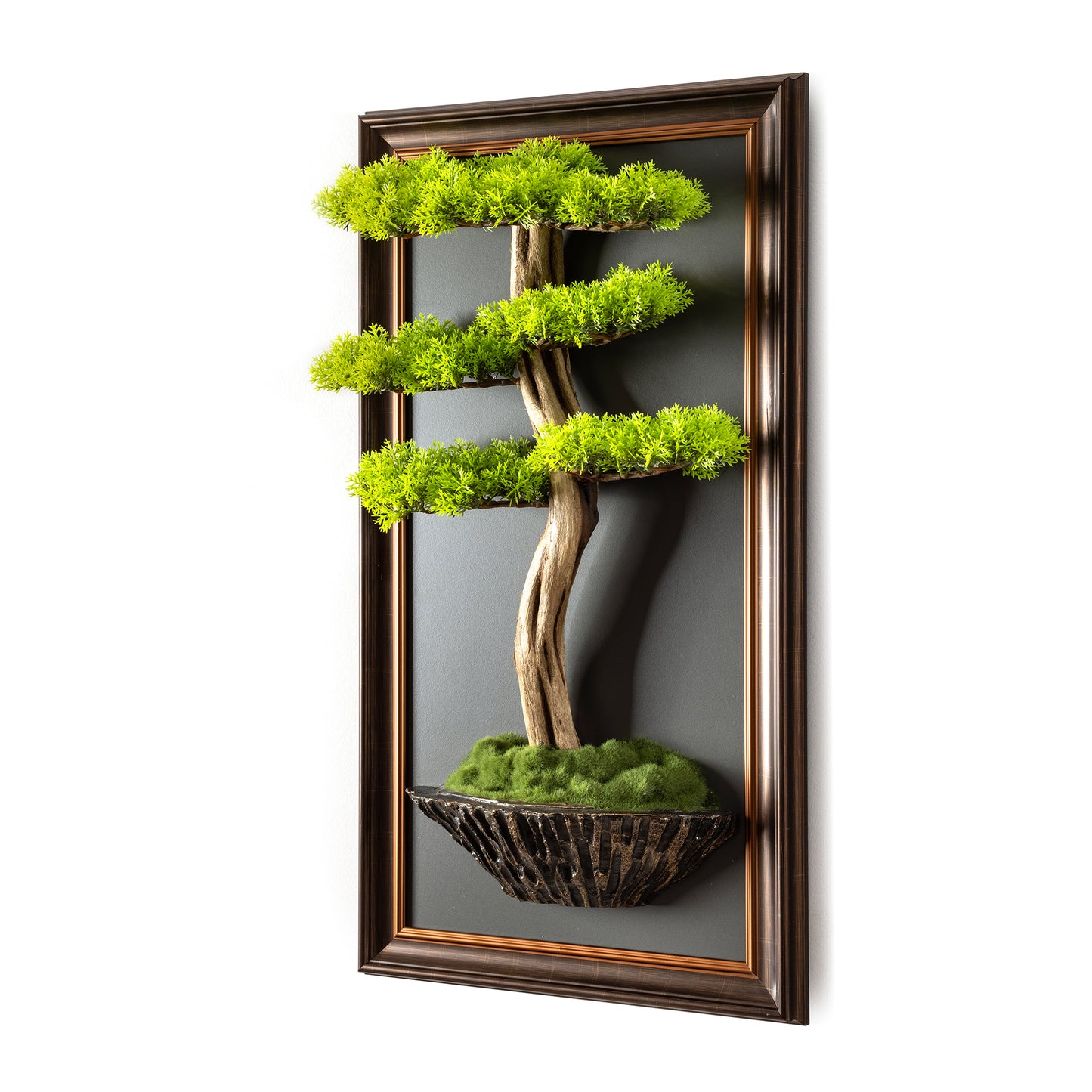 Bonsai Tree Tableau - 6 - Tree Portrait, Tree Wall Art, Tree Wall Decor, Wallboard, Home Decoration, Handmade